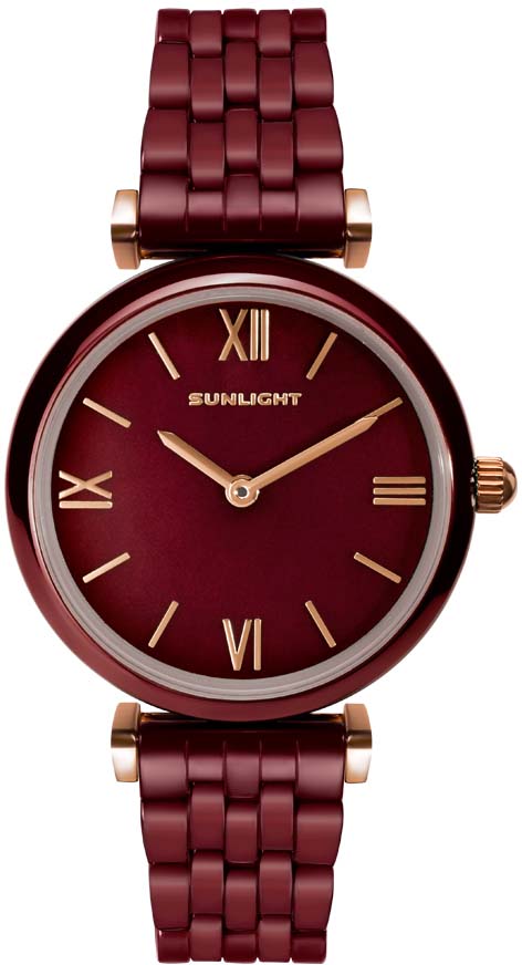 Часы наручные женские Sunlight, цвет: бордовый. S323CMZ-01BC