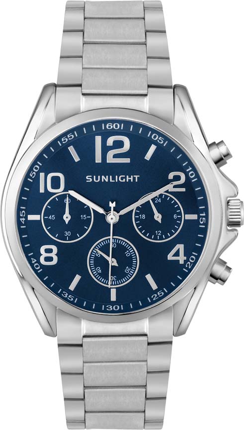 Часы наручные женские Sunlight, цвет: синий, серебристый. S391ASN-31BA