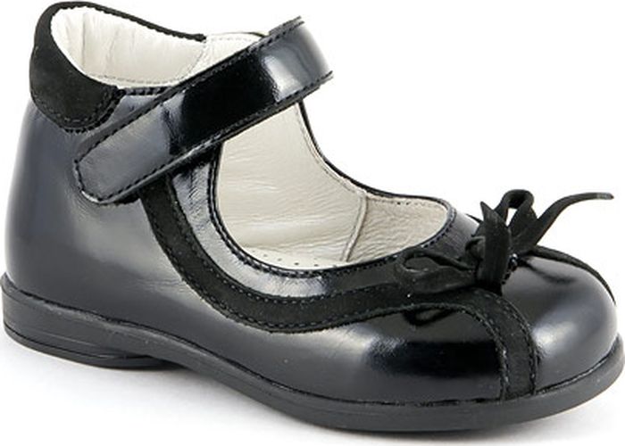 Туфли для девочки Скороход, цвет: черный. 12-342-1. Размер 25