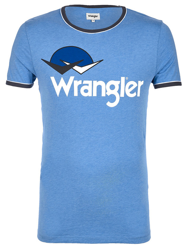 Футболка мужская Wrangler, цвет: синий. W7B45FQ7S. Размер S (46)