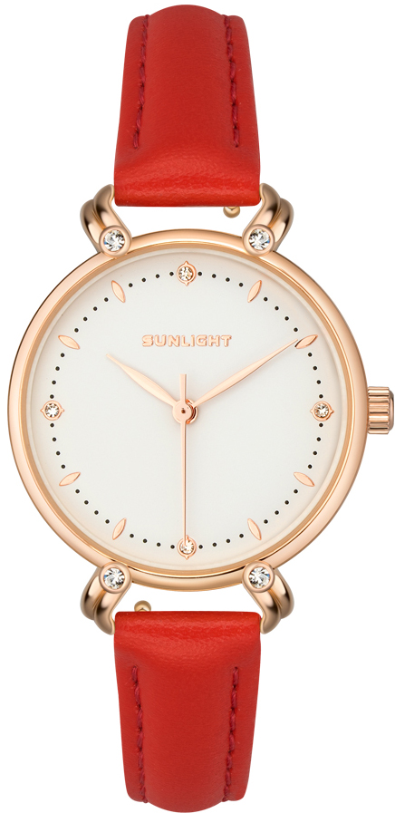 Часы наручные женские Sunlight, цвет: белый, розовый. S306ARW-01LM