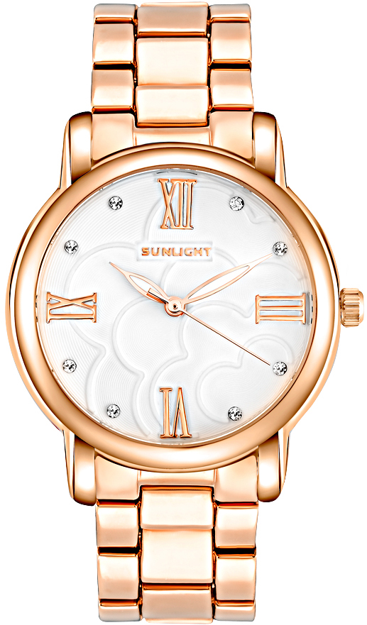 Часы наручные женские Sunlight, цвет: белый, розовый. S345ARW-01BA