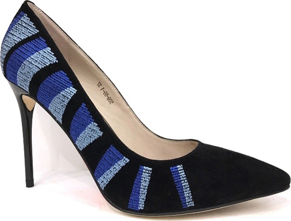 Туфли женские Graciana, цвет: черный, синий. S09-69-1. Размер 36