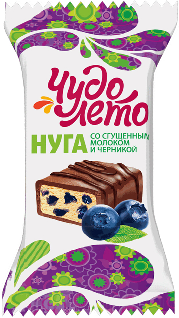 Кондитерская фабрика Богатырь Чудо-Лето нуга с черникой и сгущенным молоком, 1 кг