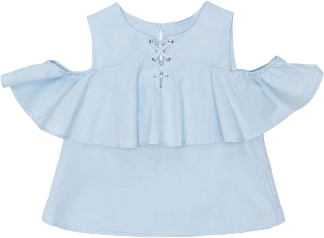 Блузка для девочки Acoola Betta, цвет: голубой. 20210270034_400. Размер 140