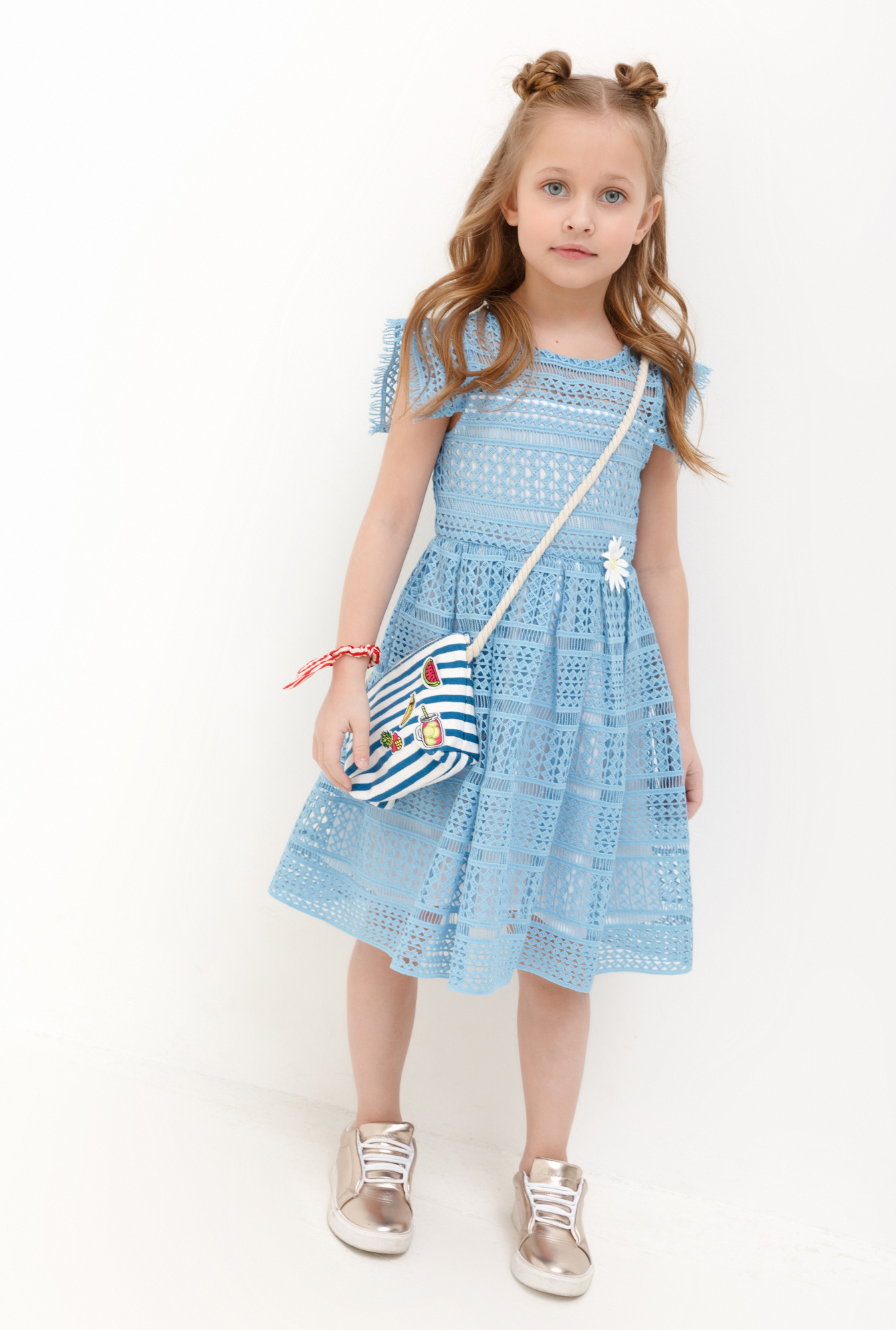 Платье для девочки Acoola Catla, цвет: синий. 20220200266_500. Размер 122