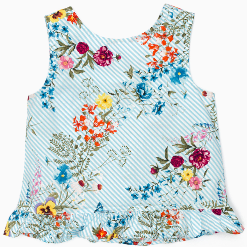 Блузка для девочки Acoola Flier, цвет: голубой. 20220270033_8000. Размер 116