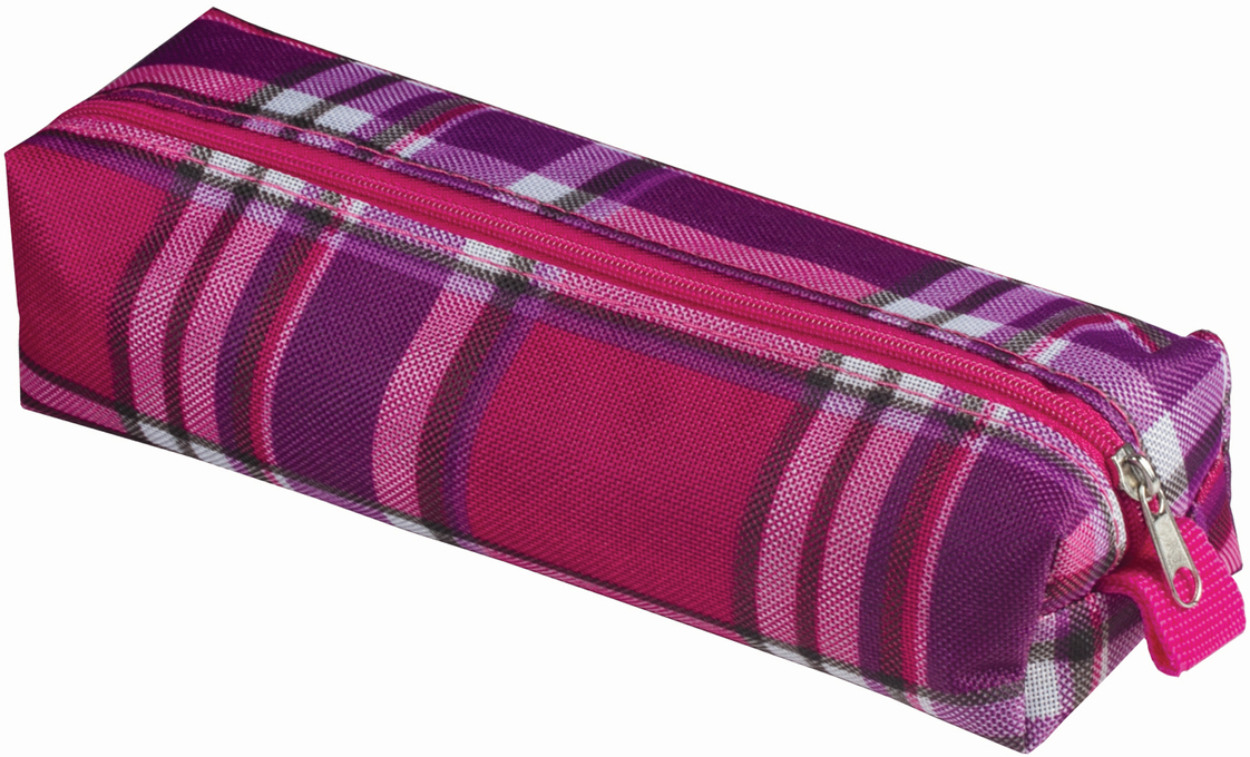 Brauberg Пенал-косметичка Шотландия цвет фиолетовый розовый