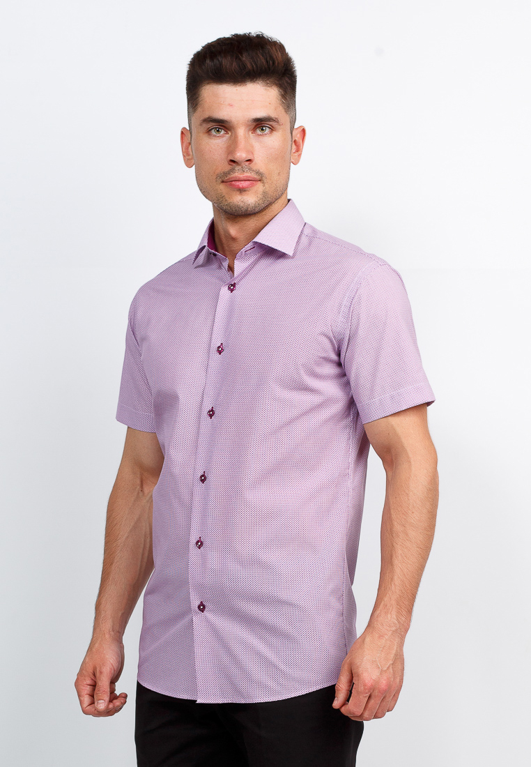 Рубашка мужская Greg, цвет: сиреневый. 713/109/1388/Z/1. Размер 42 (52)