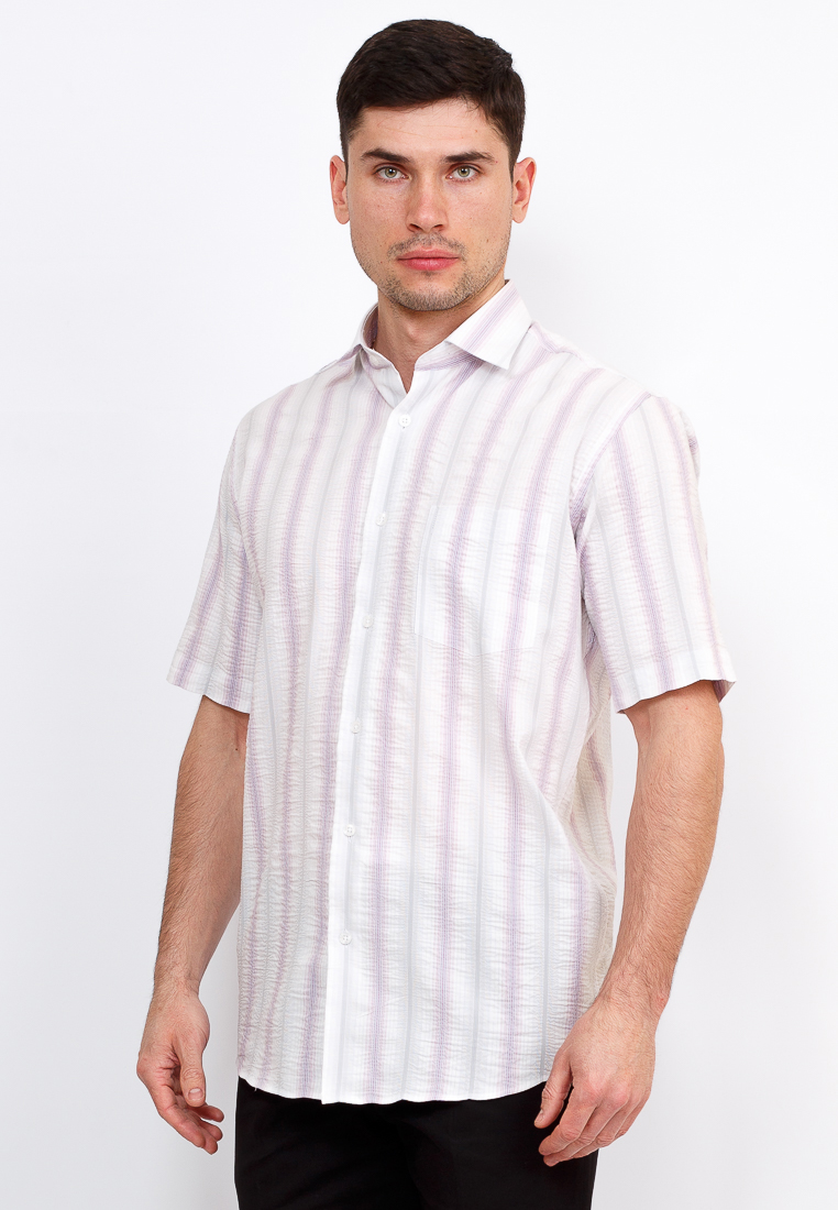 Рубашка мужская Greg, цвет: сиреневый. Gb171/309/74. Размер 41 (50)