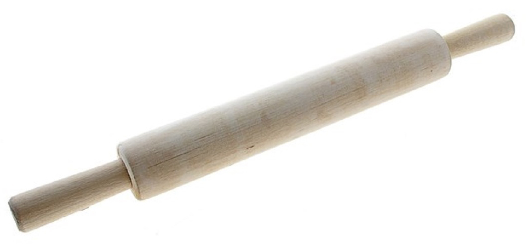 Скалка деревянная, длина 43 см