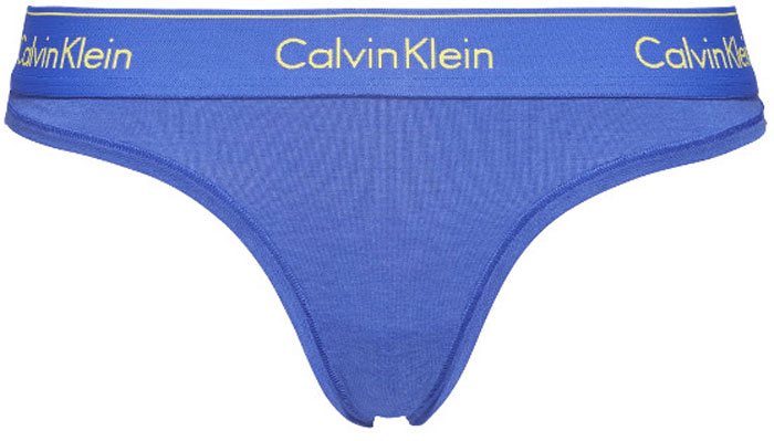 Трусы-стринги женскиеCalvin Klein Underwear, цвет: синий. F3786E_PZ6. Размер L (46)