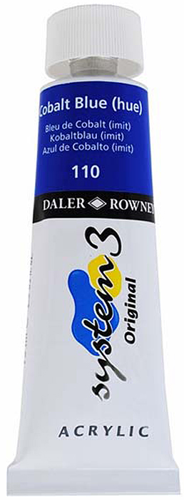 Daler Rowney Краска акриловая System 3 цвет кобальт синий (имитация) 59 мл