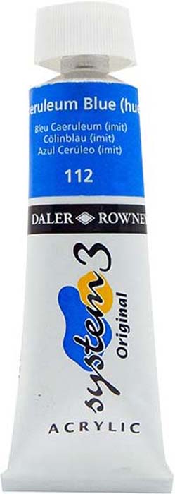 Daler Rowney Краска акриловая System 3 цвет церулеум (имитация) 59 мл