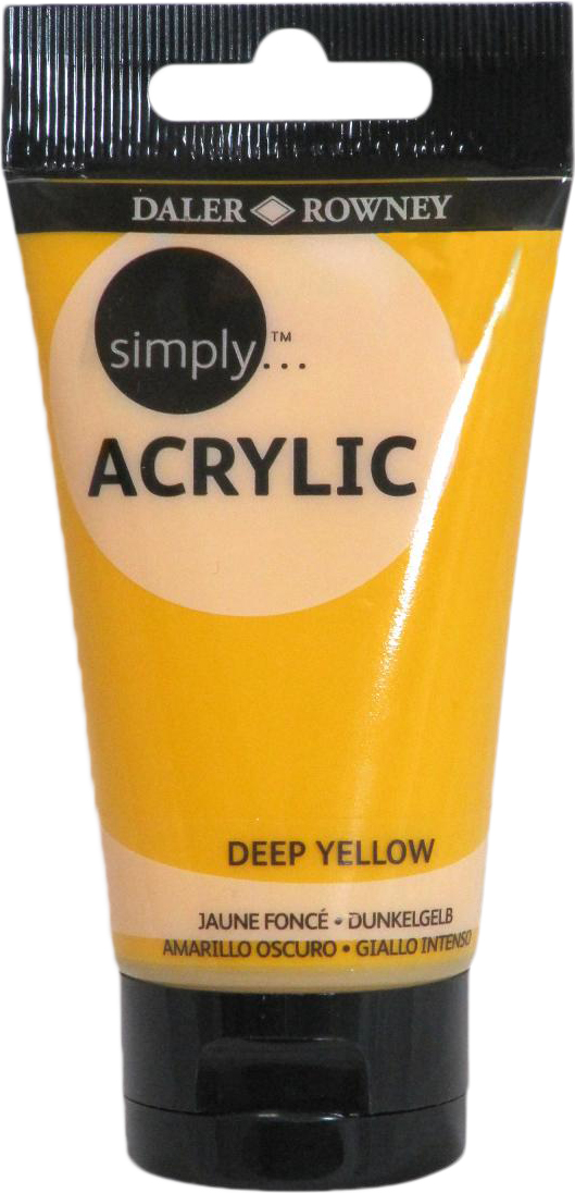 Daler Rowney Краска акриловая Simply цвет желтый темный 75 мл
