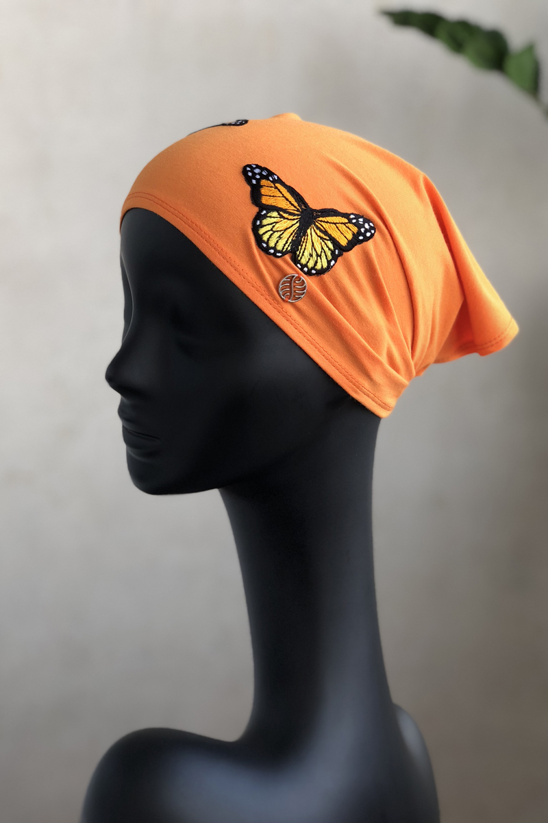 Косынка для девочки Shumi Design Бабочка, цвет: оранжевый. Б-003. Размер XS/S (44/50)