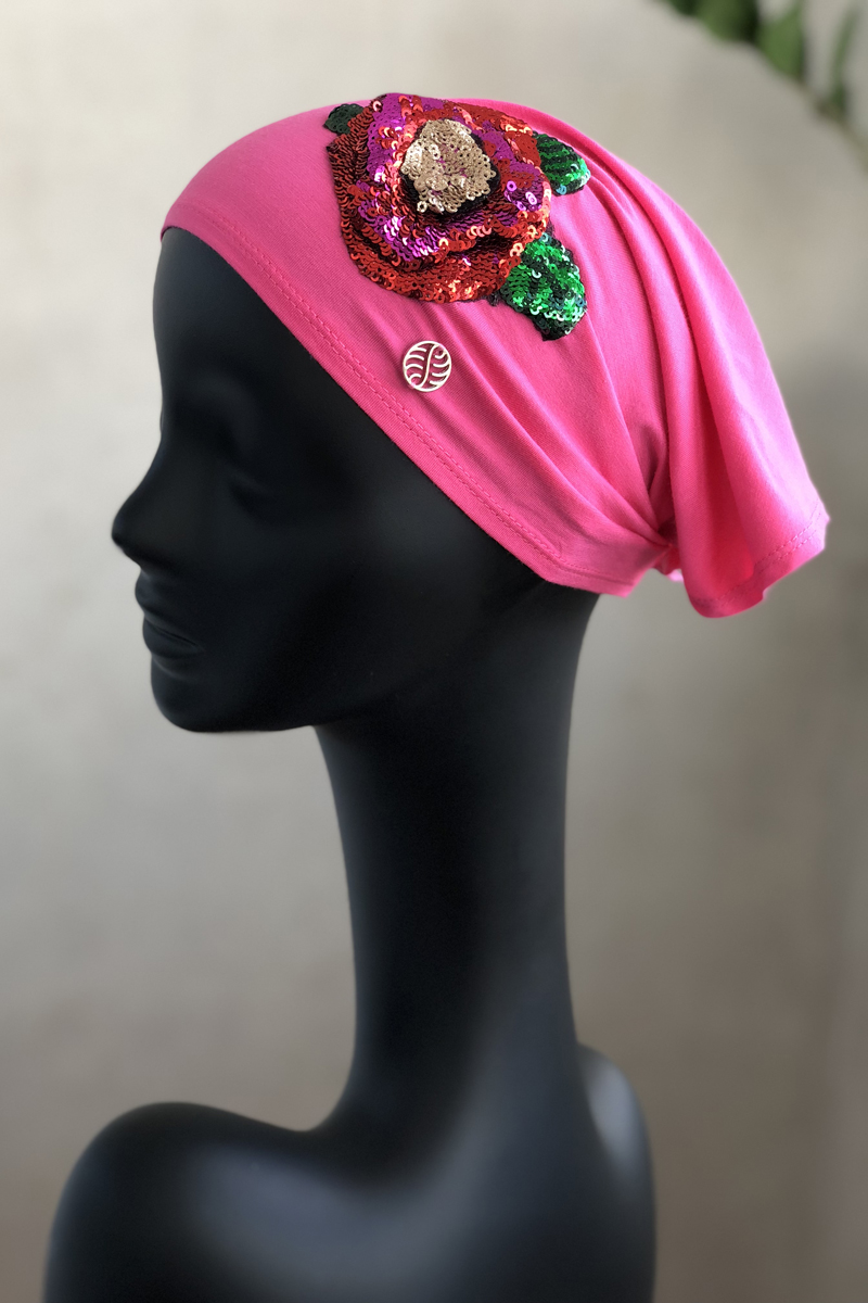Косынка для девочки Shumi Design Роза, цвет: розовый. Б-012. Размер XS/S (44/50)