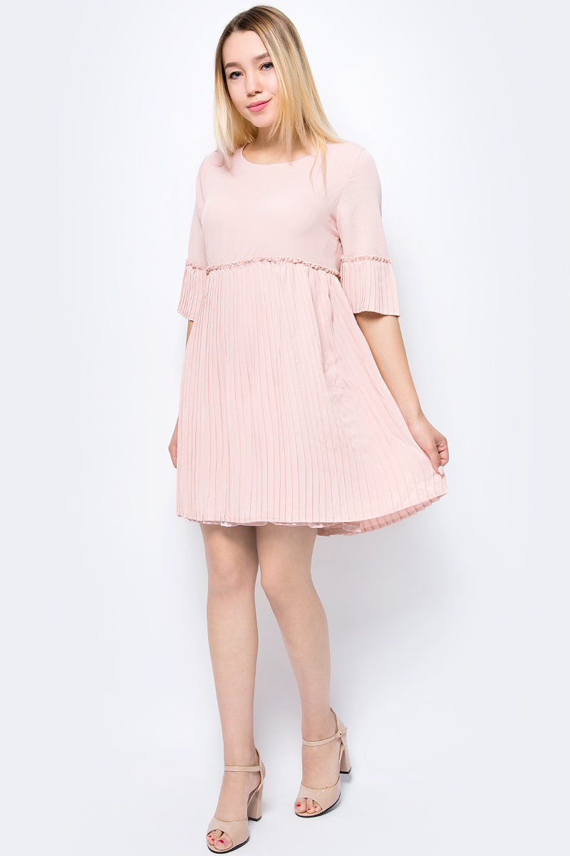 Платье Only, цвет: розовый. 15152999_Rose Smoke. Размер 36 (42)