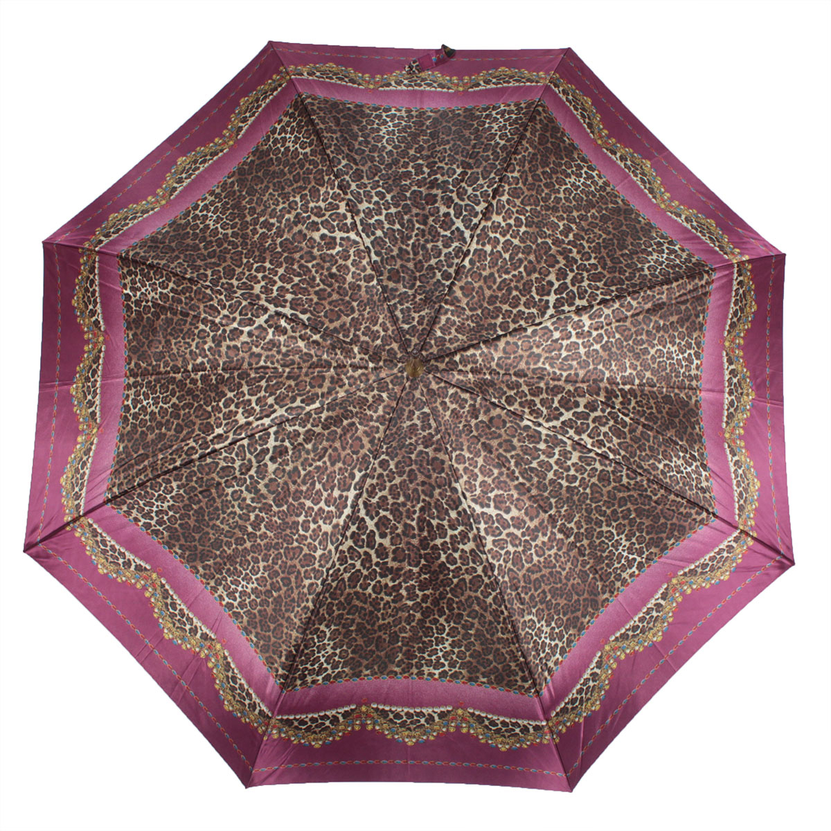 Зонт-трость женский Happy Rain, полуавтомат, цвет: коричневый. 82030-3