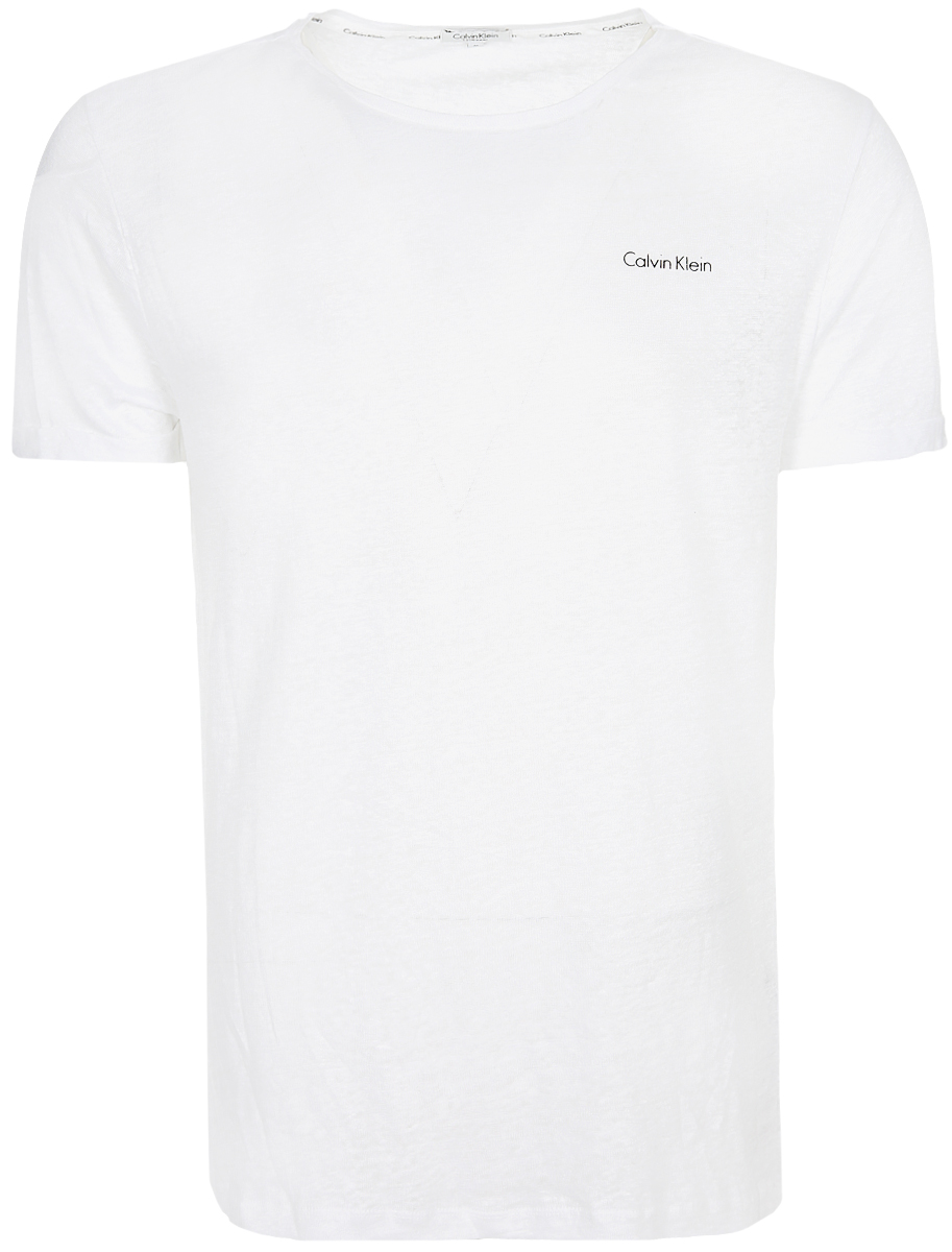Футболка для дома мужская Calvin Klein Underwear, цвет: белый. KM0KM00187_100. Размер M (50)