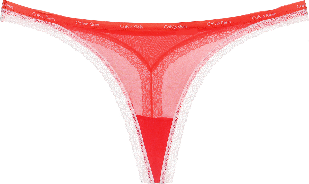 Трусы-стринги женские Calvin Klein Underwear, цвет: оранжевый. D3445E_MW3. Размер L (46)