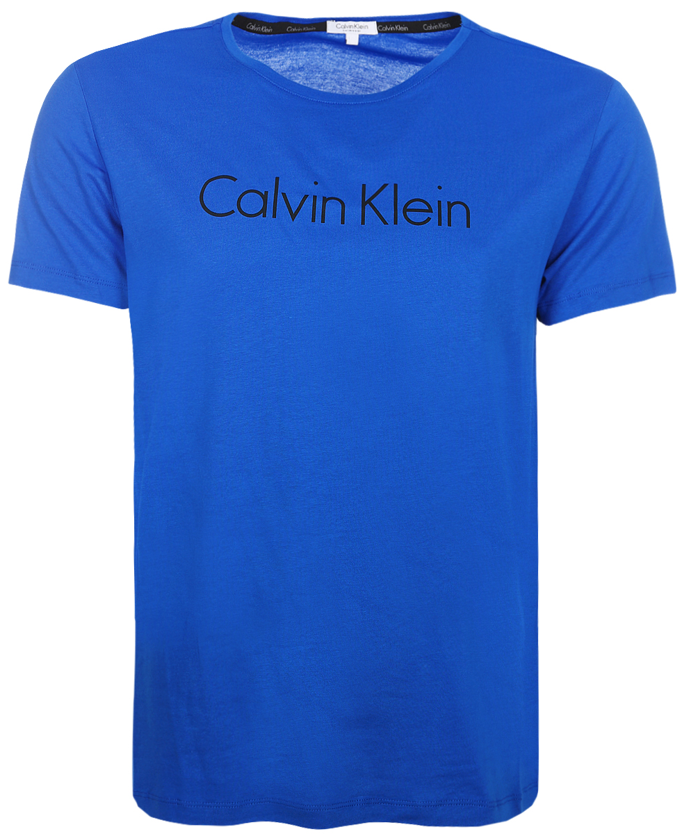 Футболка для дома мужская Calvin Klein Underwear, цвет: синий. KM0KM00188_413. Размер L (52)