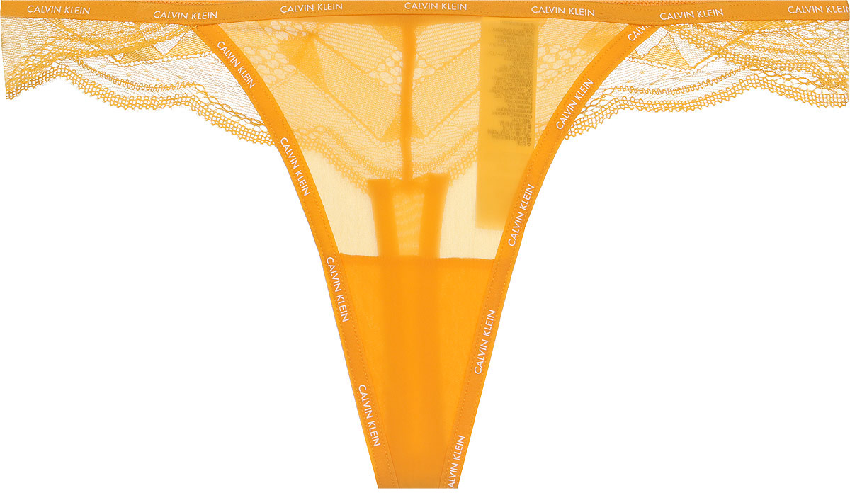 Трусы-стринги женские Calvin Klein Underwear, цвет: оранжевый. QF4623E_0JX. Размер L (46)