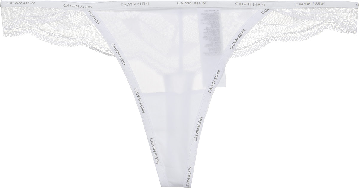 Трусы-стринги женские Calvin Klein Underwear, цвет: белый. QF4623E_100. Размер S (42)