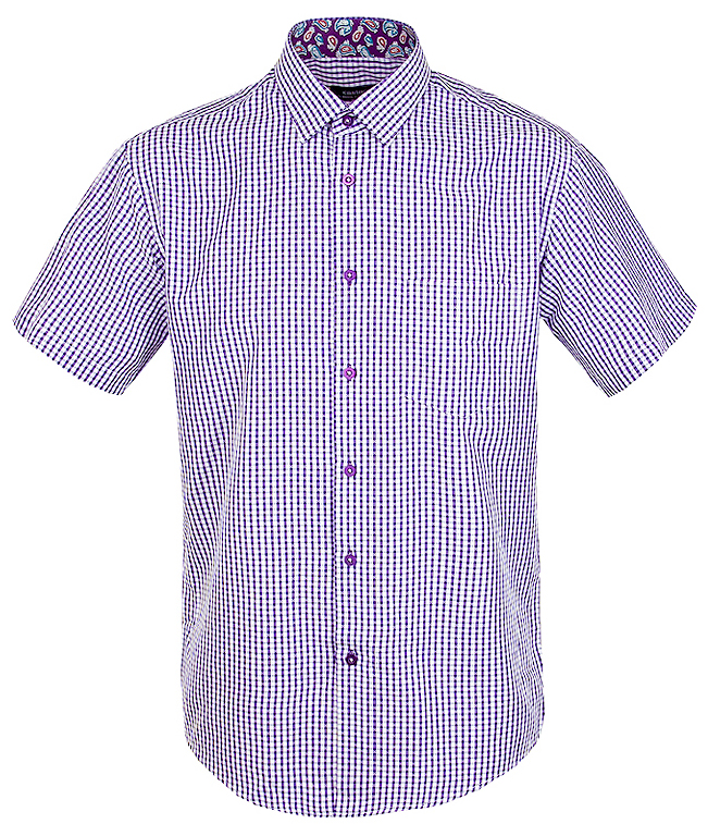 Рубашка мужская Casino, цвет: фиолетовый. c175/05/134/Z/1. Размер 39 (46)