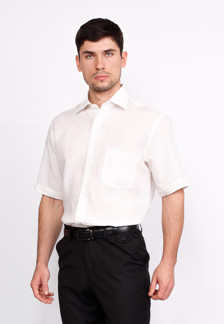 Рубашка мужская Greg, цвет: белый. 100/301/L/C. Размер 45 (58)