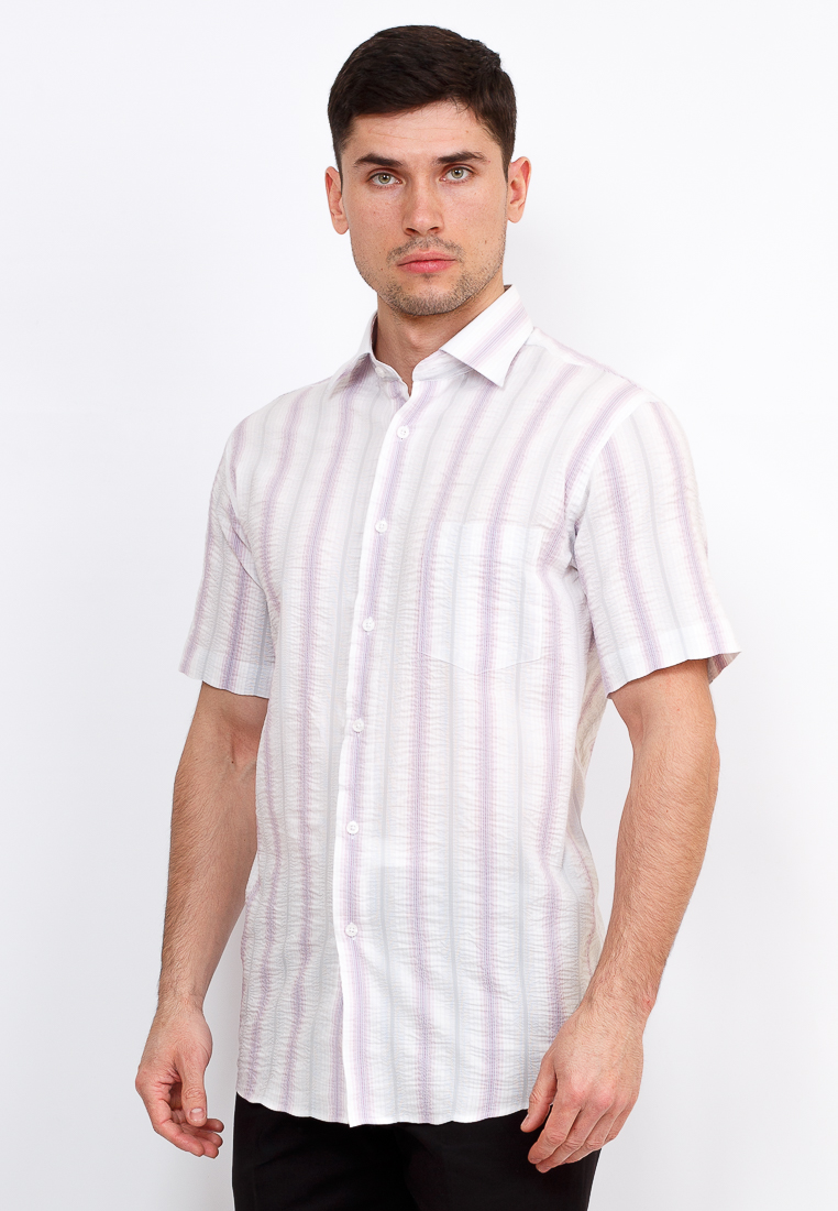 Рубашка мужская Greg, цвет: сиреневый. Gb171/309/74/Z. Размер 40 (48)