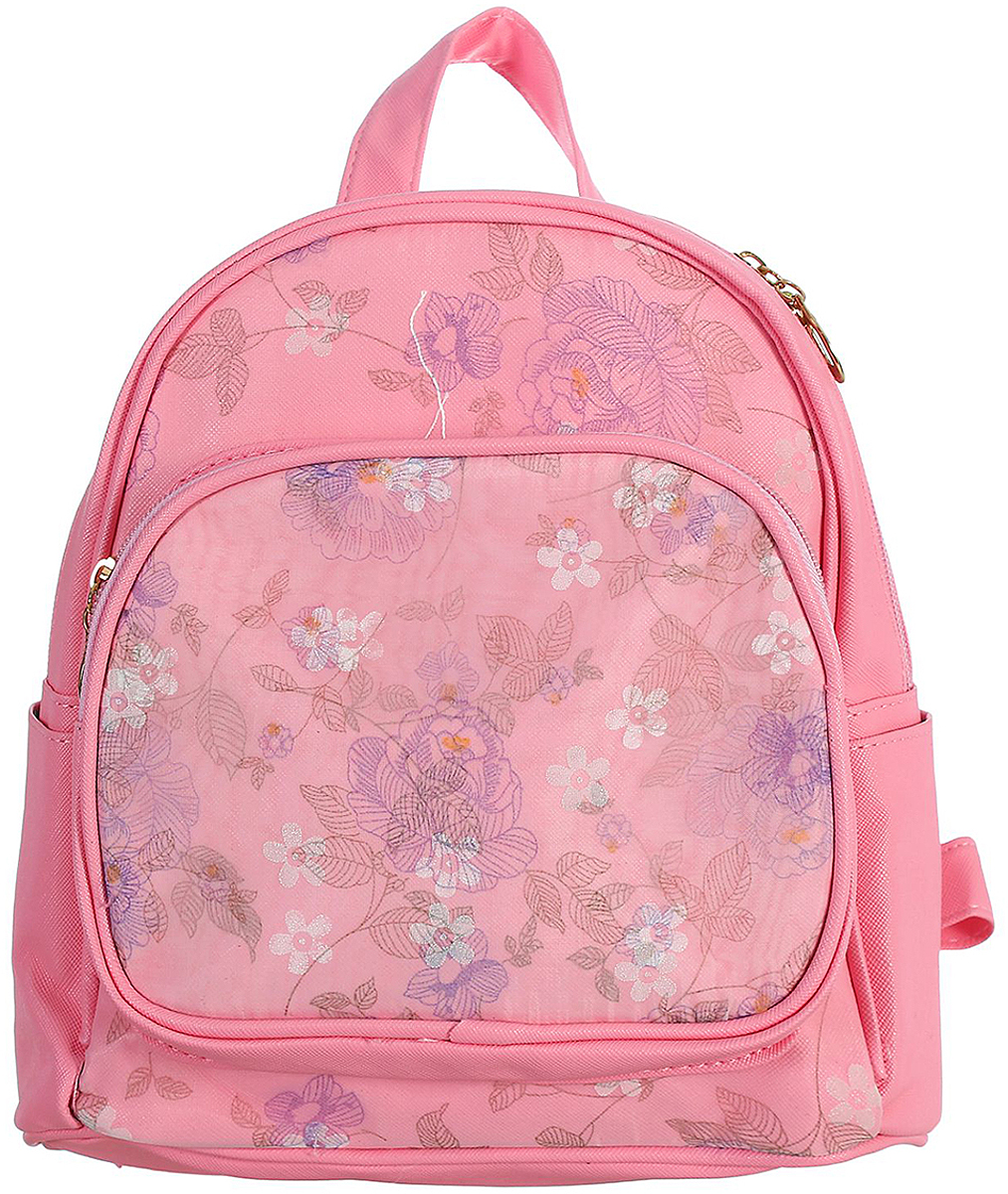 Рюкзак детский Цветы цвет розовый 1470171