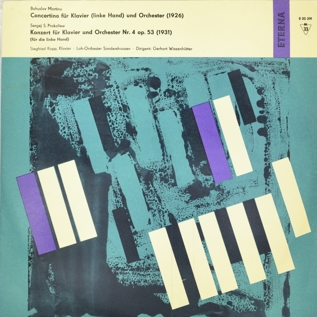 Bohuslav Martinu, Sergej S. Prokofiew - Concertino Fur Klavier (linke Hand) Und Orchester (1962), Konzert Fur Klavier Und Orchester Nr. 4 Op. 53 (1931) (Fur Die Linke Hand) (LP)