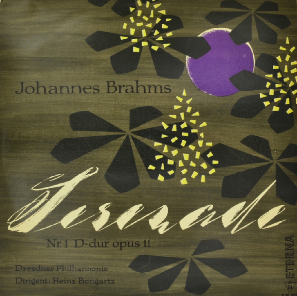 Brahms, Dresdner Philharmonie, Heinz Bongartz. Serenade Nr. 1 D-dur Op. 11 (LP)