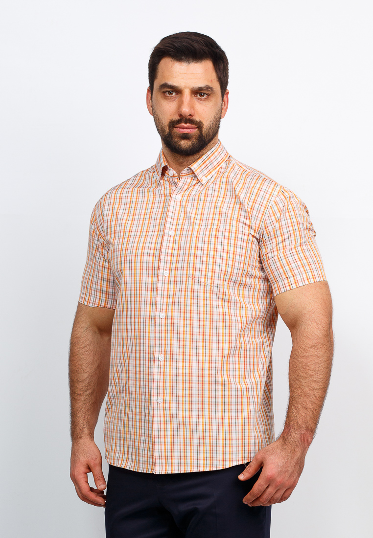 Рубашка мужская Casino, цвет: оранжевый. c155/0/802/Z/b/1. Размер 39 (46)