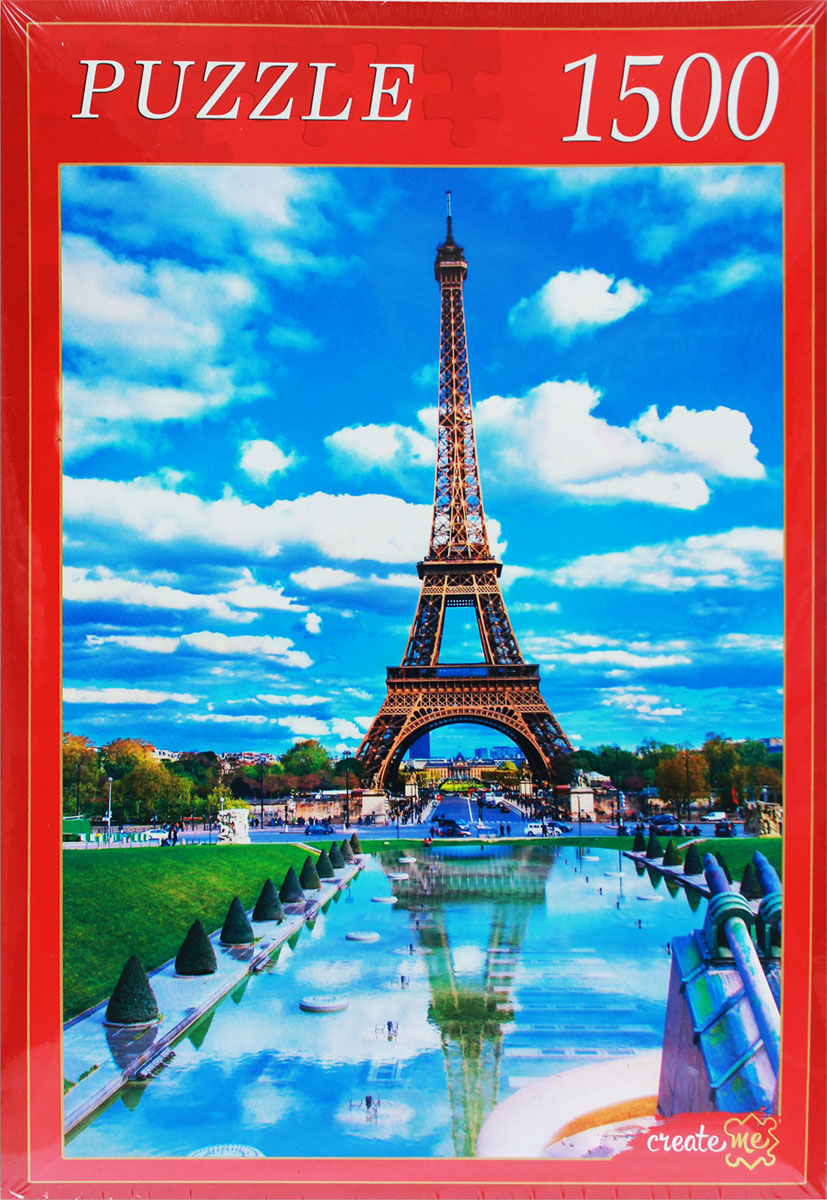 Рыжий Кот Пазл Париж Эйфелева Башня и отражение