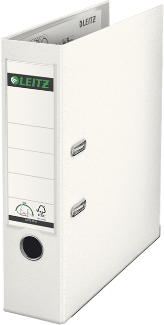 Leitz Папка-регистратор 180° обложка 80 мм цвет белый