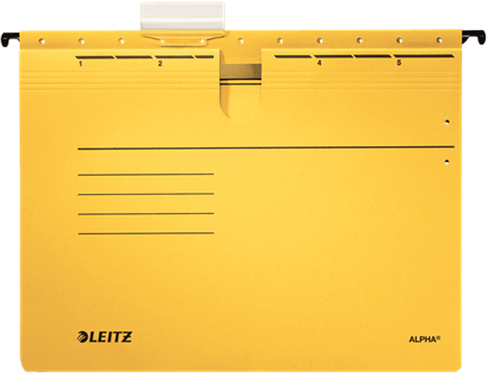 Leitz Скоросшиватель подвесной Alpha формат A4+ цвет желтый