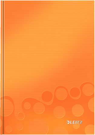 Leitz Блокнот WOW формат A5 80 листов в клетку твердый переплет цвет оранжевый