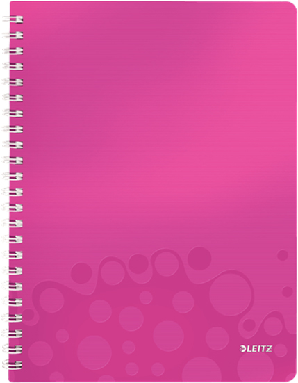 Leitz Блокнот WOW формат A4 80 листов в клетку цвет розовый