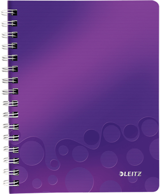 Leitz Блокнот WOW формат A5 80 листов в клетку цвет фиолетовый