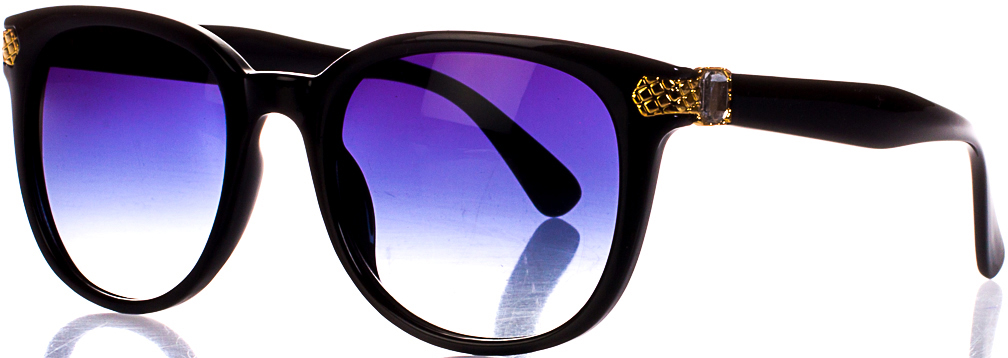 Очки солнцезащитные женские Vittorio Richi, цвет: черный, синий. OC188091c80-10