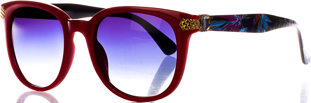 Очки солнцезащитные женские Vittorio Richi, цвет: черный, красный. OC188091c80-28-4