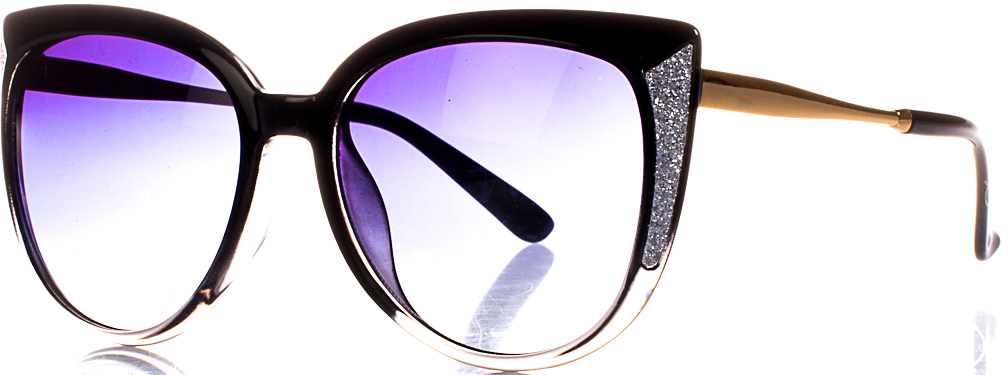 Очки солнцезащитные женские Vittorio Richi, цвет: черный, синий. OC188166c4
