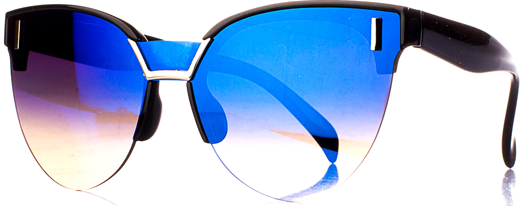 Очки солнцезащитные женские Vittorio Richi, цвет: голубой, черный. OC188194c4