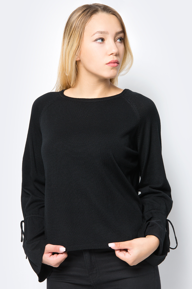 Пуловер женский Only, цвет: черный. 15149359. Размер L (46)