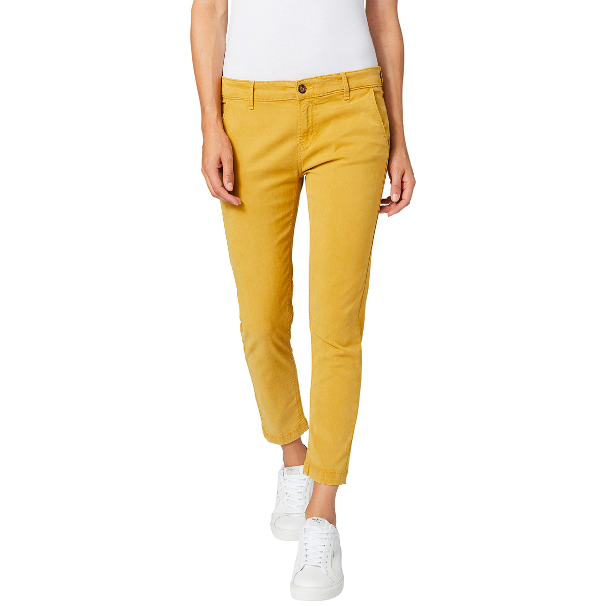 Брюки женские Pepe Jeans Maura, цвет: желтый. 097.PL211067.YB3.078. Размер 24 (40)