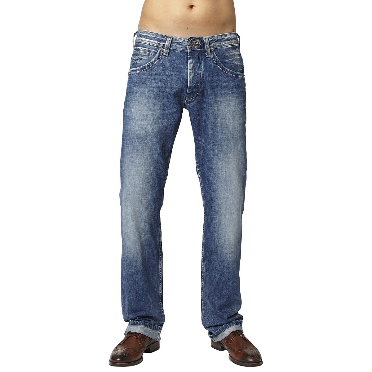 Джинсы мужские Pepe Jeans Jeanius, цвет: синий. 097.PM200016.N56.000. Размер 33-34 (48/50-34)