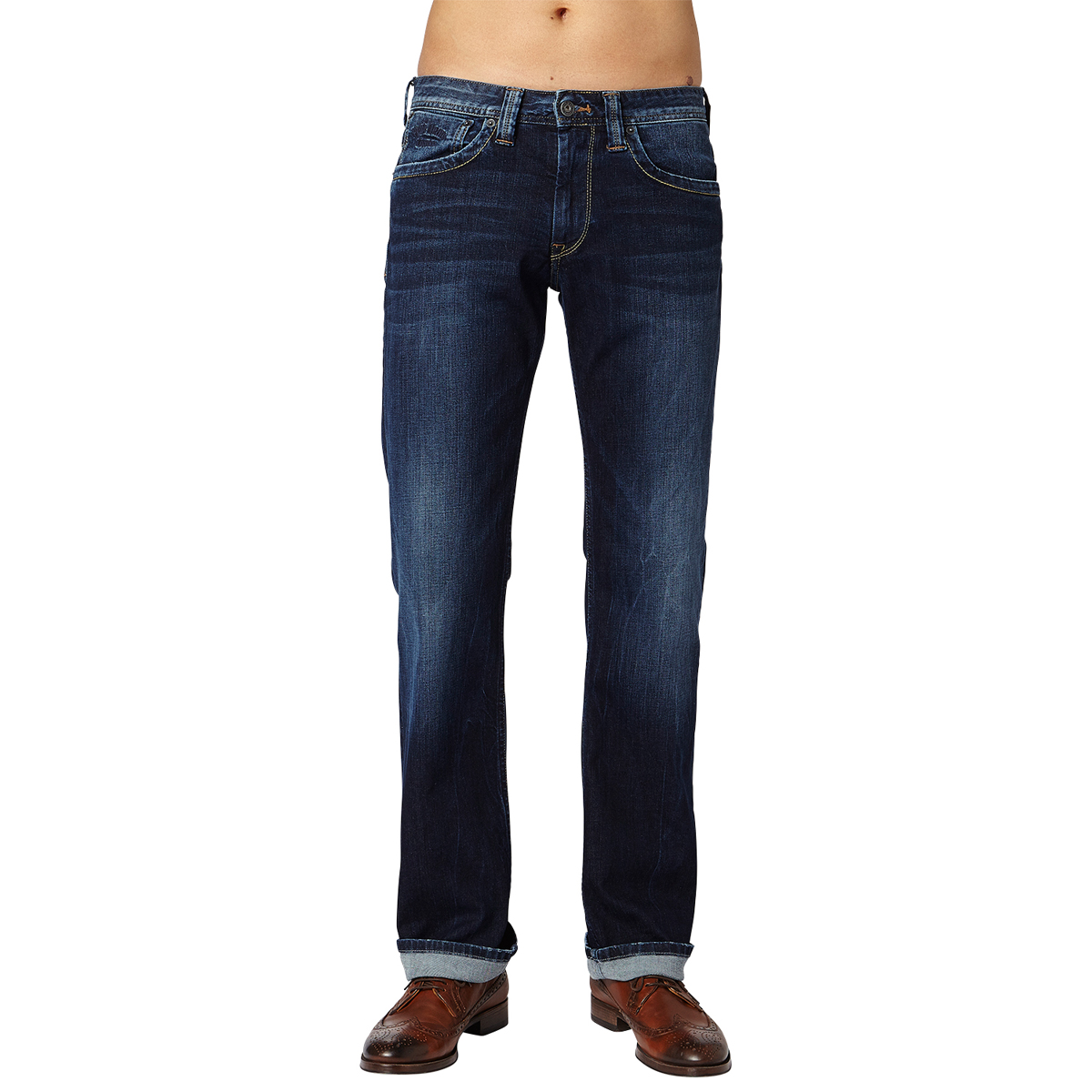 Джинсы мужские Pepe Jeans Kingston Zip, цвет: синий. 097.PM200143.Z45.000. Размер 34-32 (50-32)