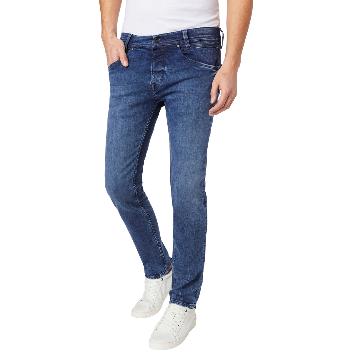 Джинсы мужские Pepe Jeans Spike, цвет: синий. 097.PM200029.CE9.000. Размер 30-34 (46-34)